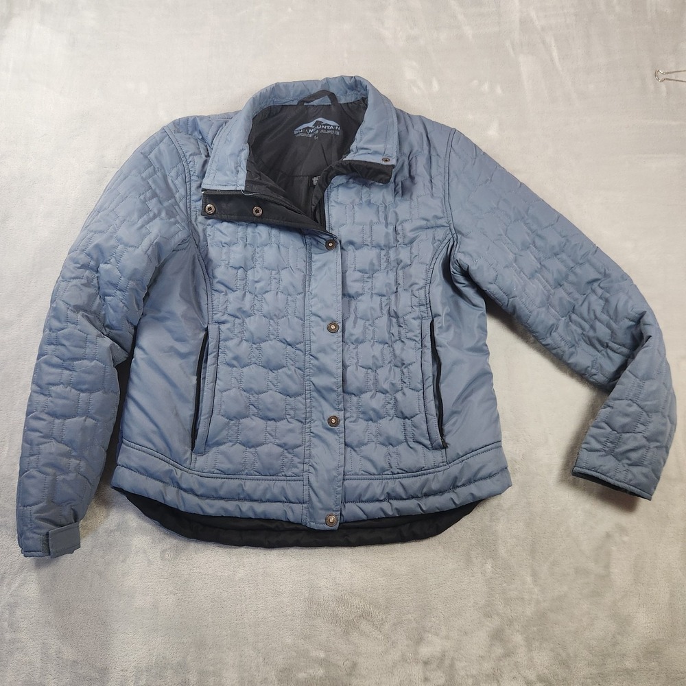 Sun Mountain Alpine Women's Jacket Sz Large Quilted Pattern EUC Zips‎ & Snaps